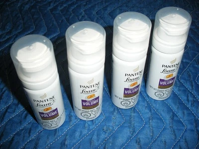 LOTE DE 4 ACONDICIONADORES DE ESPUMA PANTENE PRO V 1,4 OZ GRAN VOLUMEN TAMAÑO DE VIAJE ¡NUEVO!! Foto 1 de 4