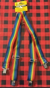 VINTAGE KLEIN TOOLS RAINBOW WORK SUSPENDERS 60208RB RARE NOS HEAVY-DUTY USA NEW - Picture 1 of 24