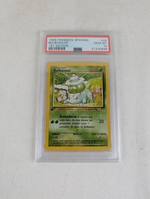 1999 Pokemon Bulbasaur 1st Edition Spanish PSA 10 - Image 1 of 4
