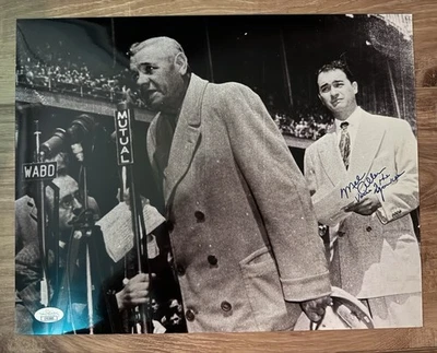 Babe Ruth’s Goodbye Mel Allen “Voice of Yankees” Signed 13x10  Photo JSA COA - Image 1 of 4
