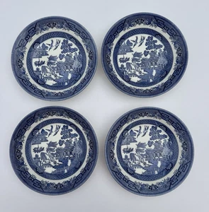 Churchill Blue Willow 4er Set 8" Müsli Obst Dessert Schalen - Made in England - Bild 1 von 5