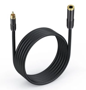 1/4 inch 6.35mm Mono TS to RCA Audio Converter Cable | Female to Male | 3m - Picture 1 of 5