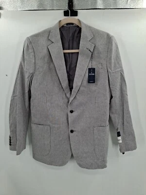 Blazer Stafford Para Hombres Calce Clásico Mezcla de Lino Carbón Pata de Gallo 44 Largo Nuevo con Etiquetas Foto 1 de 4