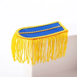 Unisex Brooch Stage Shoulder Fringe Boards Decor Accessory Show 1 Pair Coats - Foto 1 di 47