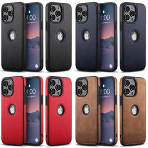 Non-Slip Grip Classy Full Body Design Luxury Leather Case for iPhone 15 Pro Max - Bild 1 von 27
