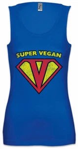 Super Vegan Damen Tank Top Vegetarianism Fun Vegetarian Vegetables Animals - Picture 1 of 1