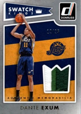 Camiseta deportiva Donruss Swatch Kings Prime #32 Dante Exum 2015-16/25 - casi nueva-como nueva Foto 1 de 2