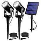 Solar Spotlights, 2-in-1 Solar Landscape Spotlights with 9.8ft Cable, 5W