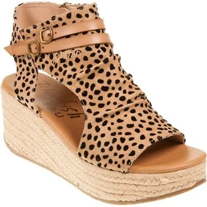 BLOWFISH MALIBU Lacey C - Womens/Ladies Rope Open Toe Espadrille Wedge Leopard - Picture 1 of 3
