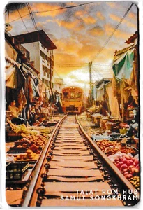 magnet aimant Samut Songkhram Thaïlande train pour frigo voiture ou autre - Picture 1 of 2