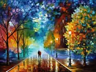 Wall Decor Oil Paint Park Scene Printed Canvas Wall Art Stretched On Solid Frame