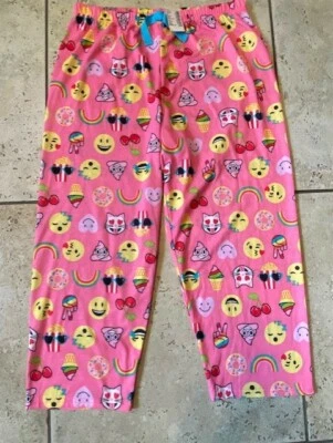 NUEVO CON ETIQUETAS Niñas Talla 16 XXL Recortado Capri Pijama Pantalones Rosa Gato Donuts Arco Iris NUEVO Foto 1 de 4