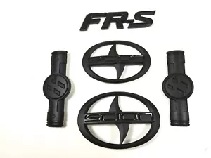 Set Front Rear Fender Emblem Badge For Scion 2012-2016 GT86 FRS Matte Black - Picture 1 of 2
