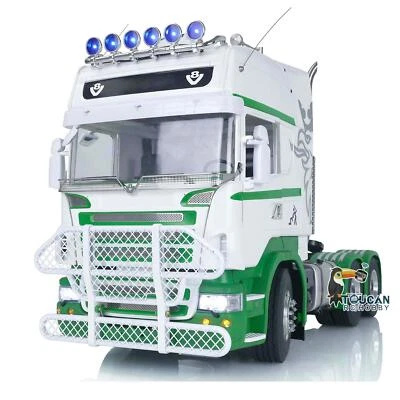 1/14 LESU RC Assembled Tractor Truck 6x6 Car Metal Chassis Sound Smoke Light - Image 1 of 4