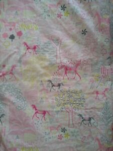 Pottery Barn Kids Liberty London Queen Pink Pony Horse 4 Piece Sheet Set HTF EUC