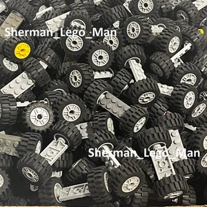 Lego 1/2 lb Pound Matched Wheels + Tires + Axles for Car Truck Medium Size - Picture 1 of 2