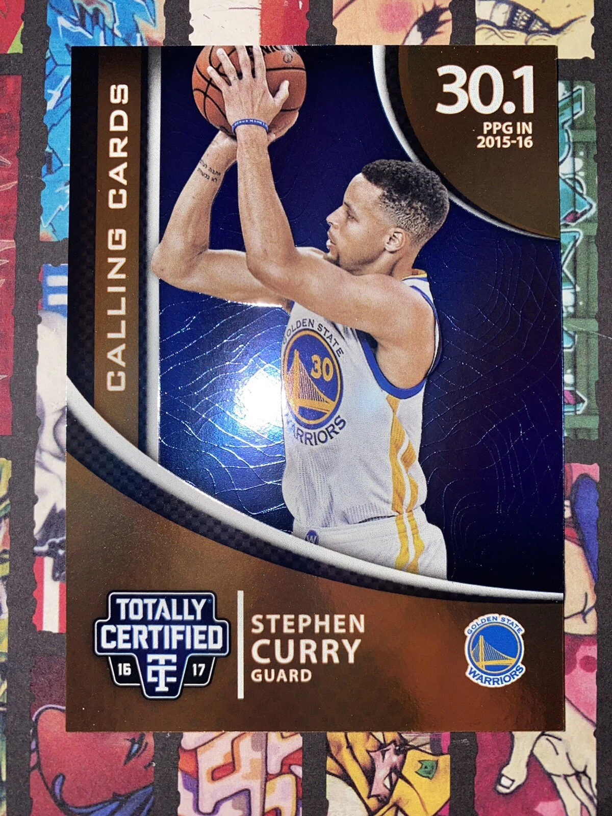 2016-17 Totally Certified Calling Cards #39 Stephen Curry Mint Or Better SHARP!