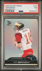 2000 Pacific Prism Prospects #156 Tom Brady NEAR MINT PSA 7 SN 76068353 - Picture 1 of 2