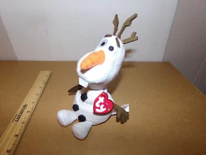 Ty Disney's Frozen OLAF 2015 Schneemann funkelnde Beanie Baby 8" Plüschtier Tier - Bild 1 von 2