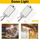 2x Led Light Interior Car Dome Roof Reading Ceiling Lamp Motorhome Camper White