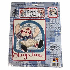 Counted Cross Stitch Kit JANLYNN Raggedy Ann Story Time Finished size 8x10” NEW - Picture 1 of 3