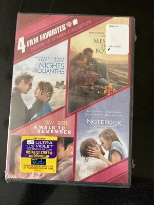 4-Film Favorites: Nicholas Sparks (DVD + UV, 4-Disc Set) NEW & FACTORY SEALED - Image 1 of 3