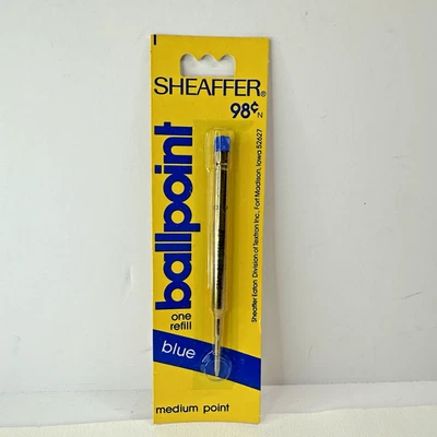 Bolígrafo Sheaffer Punto Medio Repuesto Azul De Colección NUEVO 98 Céntimos Etiqueta de Precio Foto 1 de 4