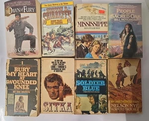 Vintage Western Novels Lot Louis Lamour  Bill Hotchkiss Nelson Nye  Theo Olsen - Imagen 1 de 12