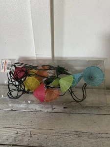 Summertime Chinese Umbrella String Of Lights Indoor/outdoor Multi Color New Work - Picture 1 of 4
