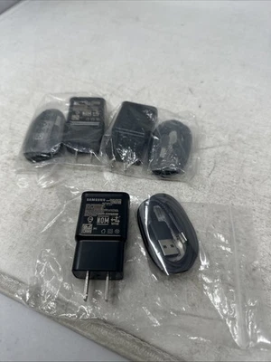 3 Pack Samsung Fast Wall Travel Adapter Charger & USB Type-C cables, Black - Image 1 of 4