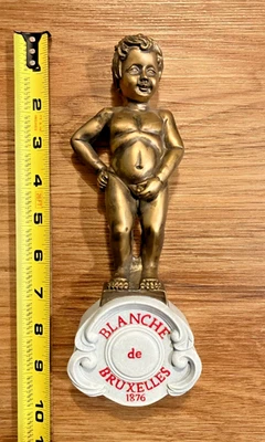 Blanche de Bruxelles Beer Tap Handle Knob Bar Top Keg Brewing 1876 Peeing Boy - Image 1 of 4