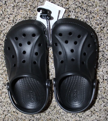 Zuecos negros unisex Crocs Baya Big Kids J2 2 nuevos con etiquetas Foto 1 de 4