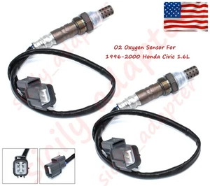 2Pcs Upstream&Downstream O2 Oxygen Sensor For 1996-2000 Honda Civic 1.6L D16Y7 - Picture 1 of 9