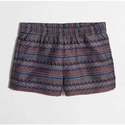 Pantalones Cortos Mujer J.Crew Boardwalk Jacquard Estampado Boho Estilo C4894 Talla 2 Foto 1 de 4