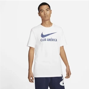 Nike Men’s Club America Swoosh White Short Sleeve Crew Neck T-shirt Size Small - Picture 1 of 6