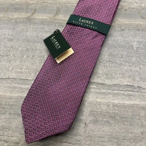 NWT Lauren Ralph Lauren Polo Silk Neck Tie Plumb Small Paisley 3.75 X 56 - Picture 1 of 10