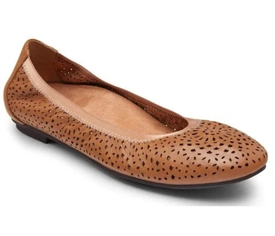 Pisos de ballet de cuero caramelo Vionic Robyn talla 7 Foto 1 de 4