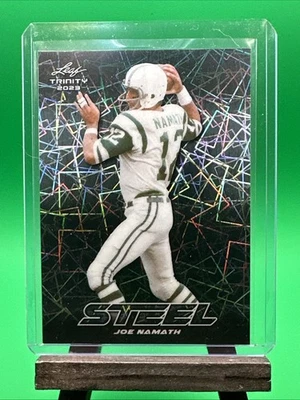 2023 Leaf Trinity Trinity Steel Joe Namath #S-49 серебряные лазеры - Изображение 1 из 2
