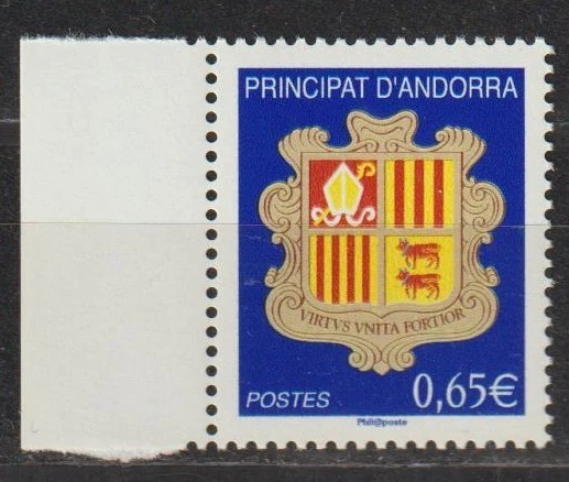 Andorra France Stamps from 2010 Coat of Arms of Andorra - UN Convention Right ** - Image 1 of 4