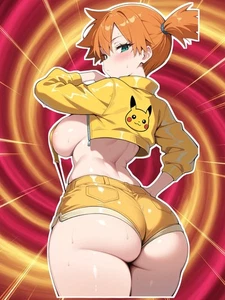 Anime Waifu Pokemon Misty 6" Vinyl Sticker - Picture 1 of 1