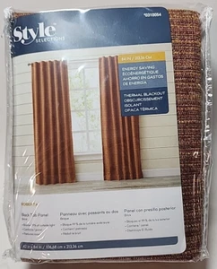 Style Selections Robert A Back Tab Panel Brick Blocks 99% Light 42" W x 84" L - Picture 1 of 2