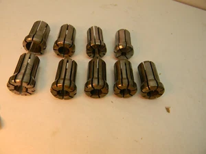 52-14-3 Machinist Chuck Collets; 11/16, 17/32, 1/2, 7/16, 1/4 in. - Picture 1 of 3