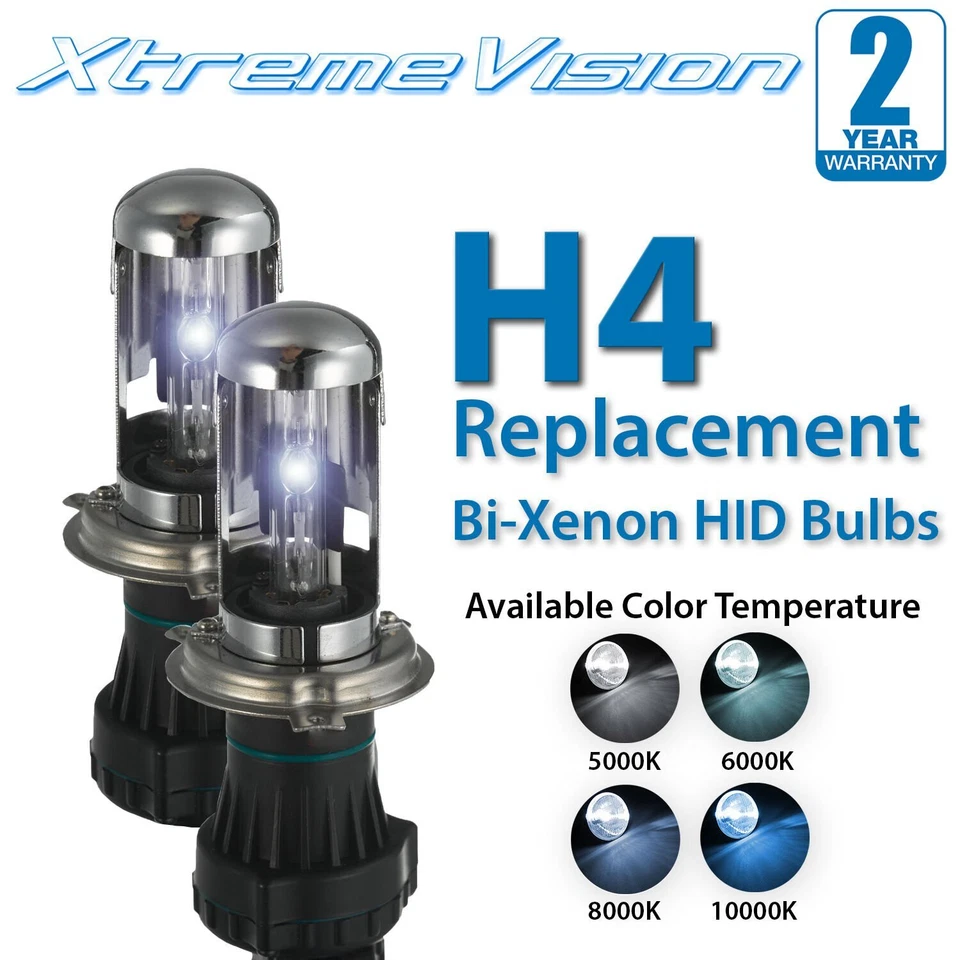 XtremeVision H4 (9003/HB2) HID Bi-Xenon Bulbs - 4300K 5000K 6000K 8000K 10000K - Image 1 of 4