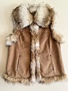 Scully Women's Faux Fur/Suede Vest Western Ranch Rodeo - Picture 1 of 7