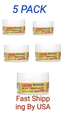 Paquete de 5 ungüentos para tratamiento del acné con 10 % de azufre, fuerza máxima, 0,21 oz (6 g) Foto 1 de 4