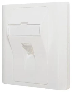 1 Gang Angulaire Plaque Frontale pour 1 Keystone Module, Blanc - KP45K1 - Afbeelding 1 van 4