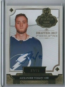 ALEXANDER VOLKOV 2019-20 Upper Deck The Cup ROOKIE Class of 2020 AUTO 12/75