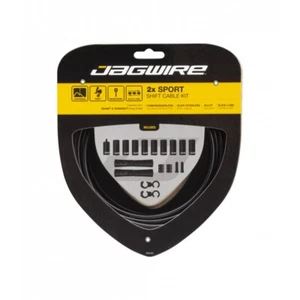 Jagwire 2X Sport Shift Gear Cable Kit Black Inners Outers Ferrules End Caps - Picture 1 of 2