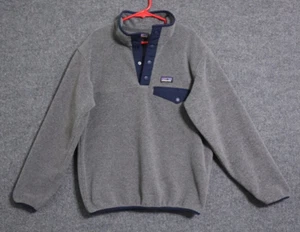 Patagonia Synchilla Snap T Pullover Boys M / 10 Gray Lightweight Fleece Sweater - Picture 1 of 5