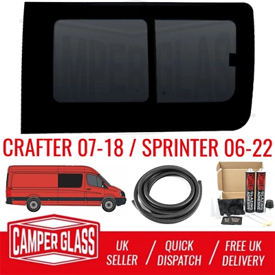 Crafter 07-18/Sprinter 06-20 Driver Side Sliding Privacy Window & Fitting Kit - Image 1 of 4